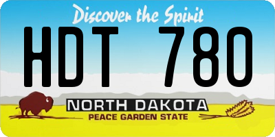 ND license plate HDT780