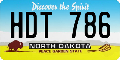 ND license plate HDT786