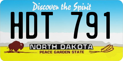 ND license plate HDT791