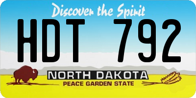 ND license plate HDT792