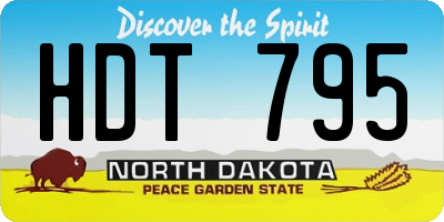 ND license plate HDT795