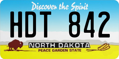ND license plate HDT842