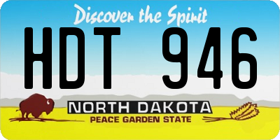 ND license plate HDT946