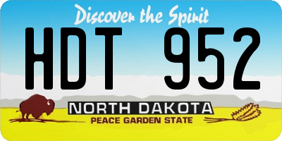 ND license plate HDT952
