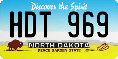 ND license plate HDT969