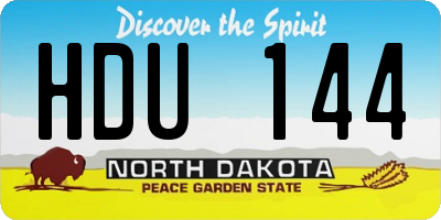 ND license plate HDU144