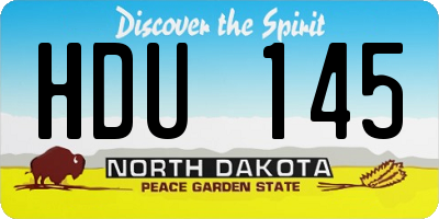 ND license plate HDU145
