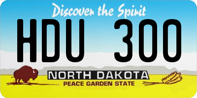 ND license plate HDU300