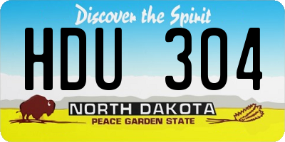 ND license plate HDU304