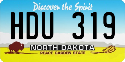 ND license plate HDU319
