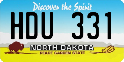 ND license plate HDU331