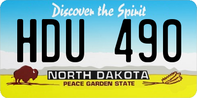 ND license plate HDU490