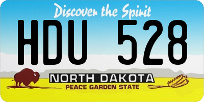 ND license plate HDU528