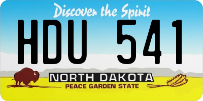 ND license plate HDU541