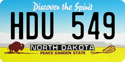 ND license plate HDU549