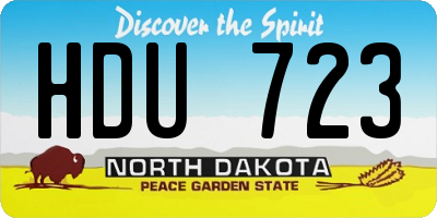 ND license plate HDU723
