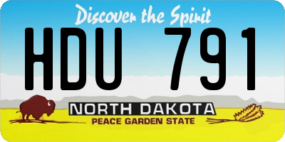 ND license plate HDU791