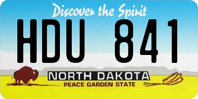 ND license plate HDU841