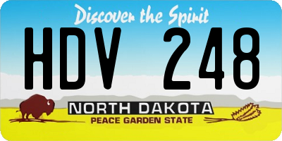ND license plate HDV248