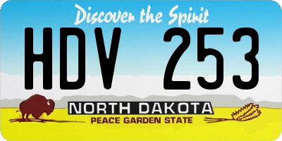 ND license plate HDV253