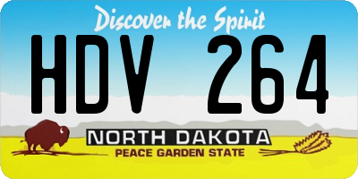 ND license plate HDV264