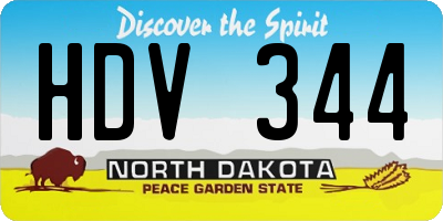 ND license plate HDV344