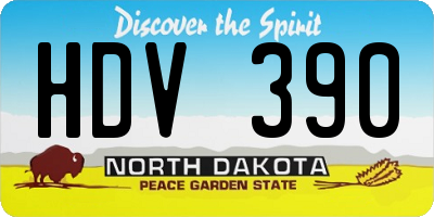 ND license plate HDV390