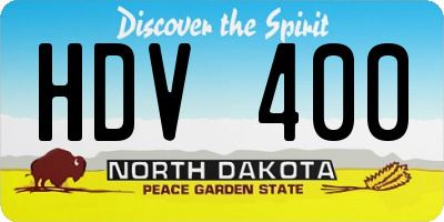 ND license plate HDV400