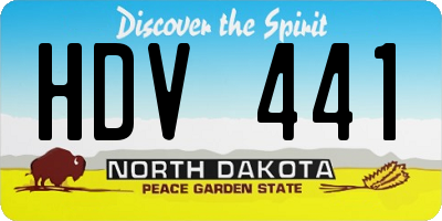 ND license plate HDV441
