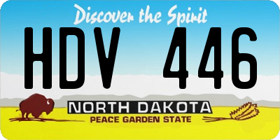 ND license plate HDV446