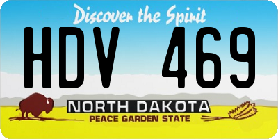 ND license plate HDV469
