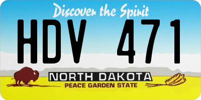 ND license plate HDV471