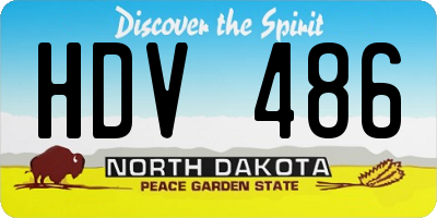 ND license plate HDV486