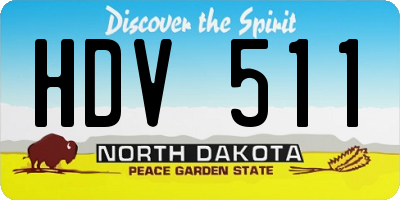 ND license plate HDV511