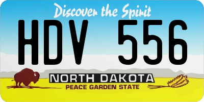 ND license plate HDV556