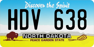 ND license plate HDV638