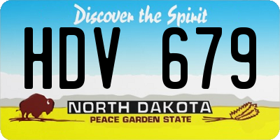 ND license plate HDV679