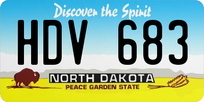 ND license plate HDV683