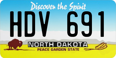 ND license plate HDV691