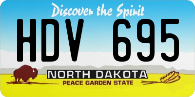 ND license plate HDV695