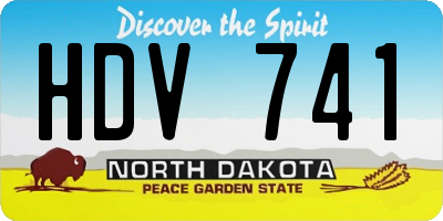 ND license plate HDV741