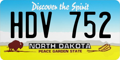 ND license plate HDV752