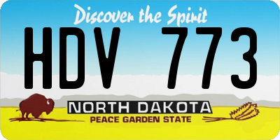 ND license plate HDV773