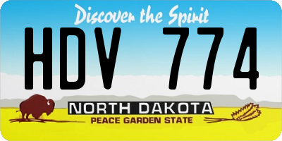 ND license plate HDV774