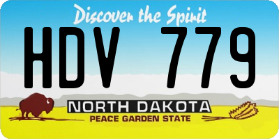 ND license plate HDV779