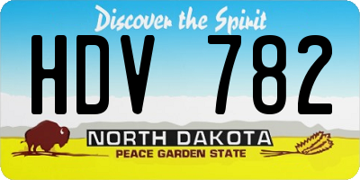 ND license plate HDV782