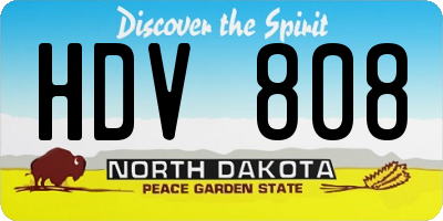 ND license plate HDV808