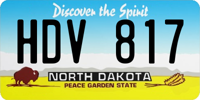 ND license plate HDV817