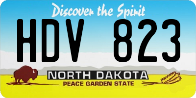 ND license plate HDV823