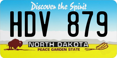 ND license plate HDV879